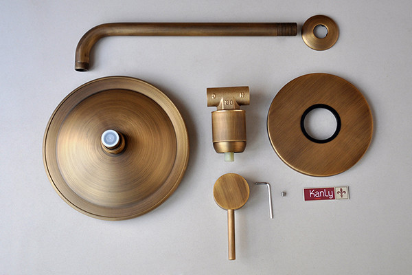 Bộ sen tắm âm tường nóng lạnh bằng đồng Kanly GCS71