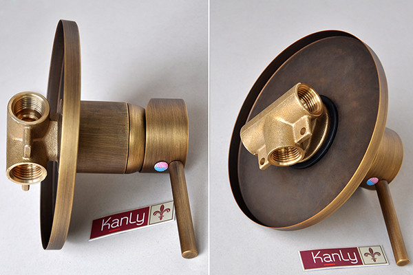 Bộ sen tắm âm tường nóng lạnh bằng đồng Kanly GCS71