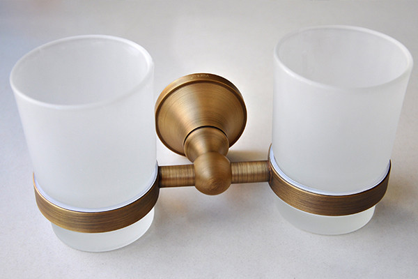 Giá để cốc đôi bằng đồng Kanly GCK08