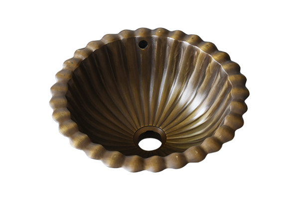 Chậu rửa lavabo Kanly bằng đồng đúc GCL09