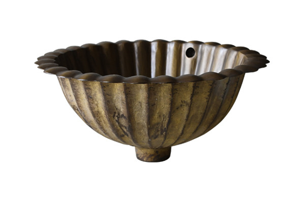 Chậu rửa lavabo Kanly bằng đồng đúc GCL09