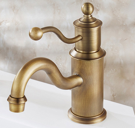 Vòi chậu thân thấp nóng lạnh bằng đồng Kanly GCV08