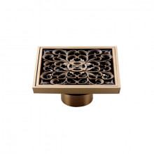 Phễu thoát sàn bằng đồng 10x10cm Kanly GCP01