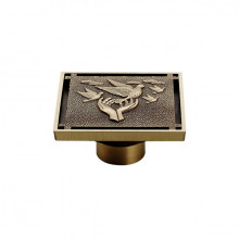 Phễu thoát sàn bằng đồng 10x10cm Kanly GCP12