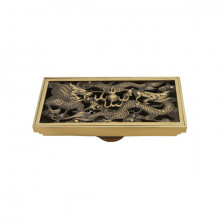 Phễu thoát sàn bằng đồng 8x20cm Kanly GCP82