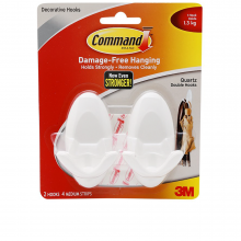Móc đôi dán tường 1.3kg vỉ 2 Command-3M XA006713664
