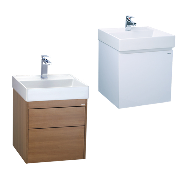 Tủ lavabo liền bàn Caesar LF5380+EH05380 màu trắng/ vân gỗ