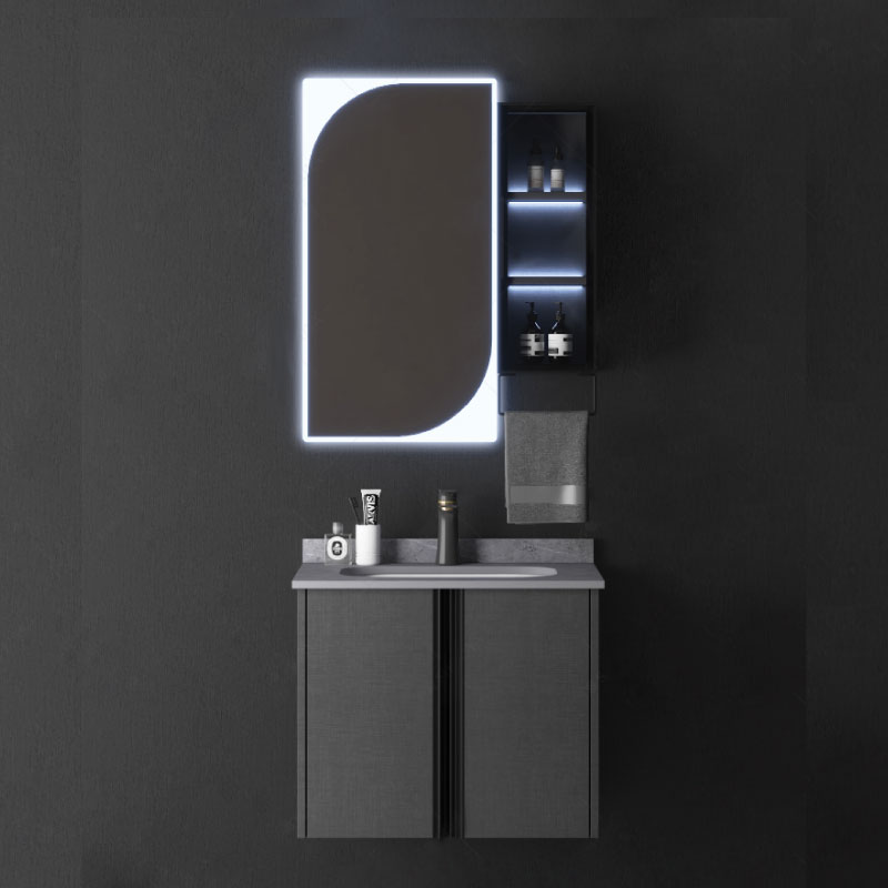 Bộ tủ chậu và tủ gương led size 600mm (gồm chậu lavabo) Mowoen MW6602-60