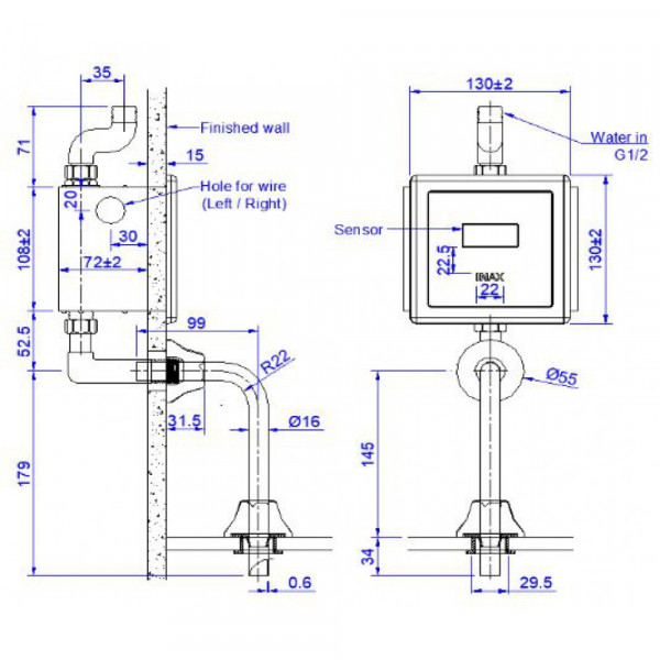 Van xả bồn tiểu Inax OKUV-30SM (OKUV30SM)