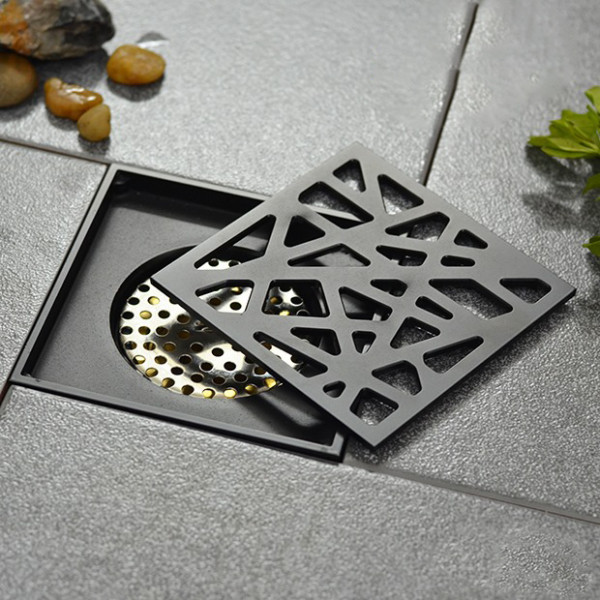 Phễu thoát sàn Foxaaron màu đen HP-8002-18