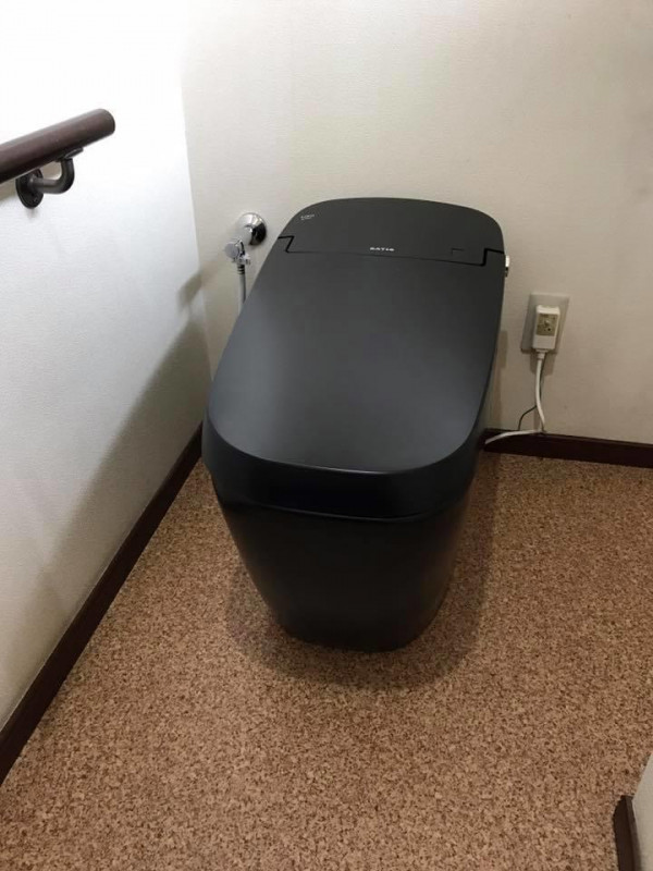 Bồn cầu điện tử Satis G INAX AC-G216VN màu trắng/ đen