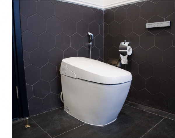 Bồn cầu điện tử Satis G INAX AC-G216VN màu trắng/ đen