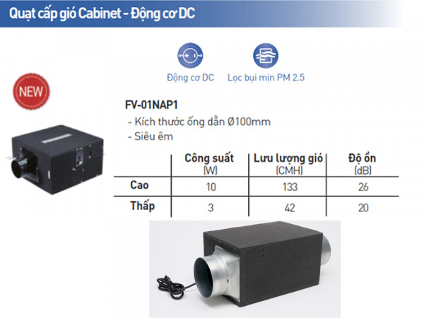 Quạt cấp gió Cabinet Panasonic FV-01NAP1