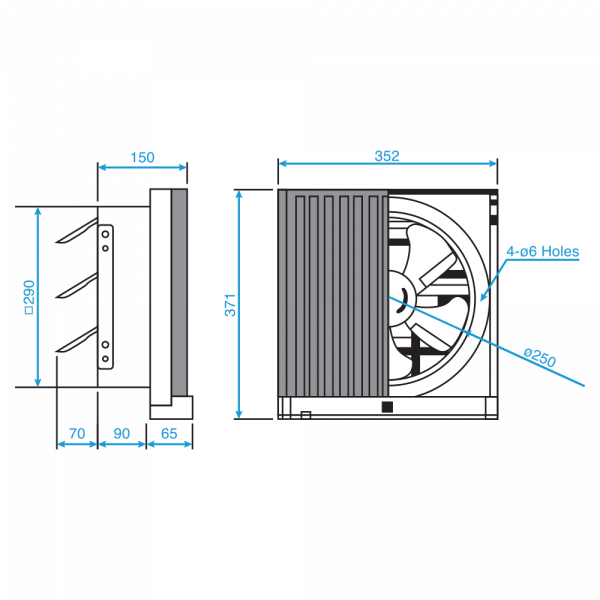 Quạt hút dùng riêng cho nhà bếp Panasonic FV-25AUF1