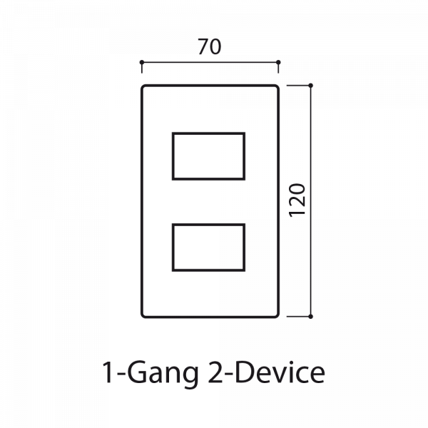 Mặt 2 thiết bị dòng WIDE-W Panasonic WEV68020