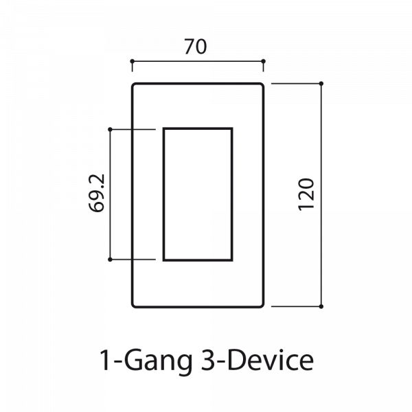 Mặt 3 thiết bị dòng WIDE-W Panasonic WEV68030