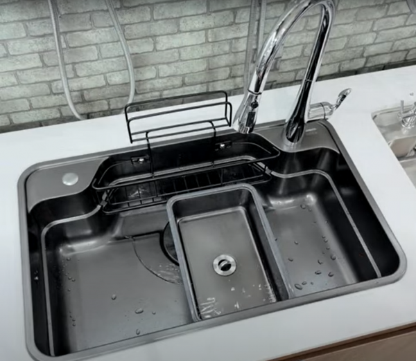 Chậu rửa chén 1 hố kèm bộ khay rổ HITA HDXLG8050D-FULL 80x50cm