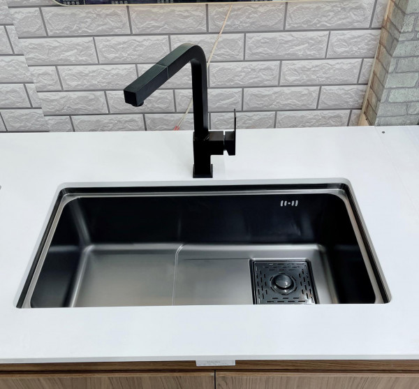 Chậu rửa chén 1 hố kèm khay HITA HDS7546D 75x46cm