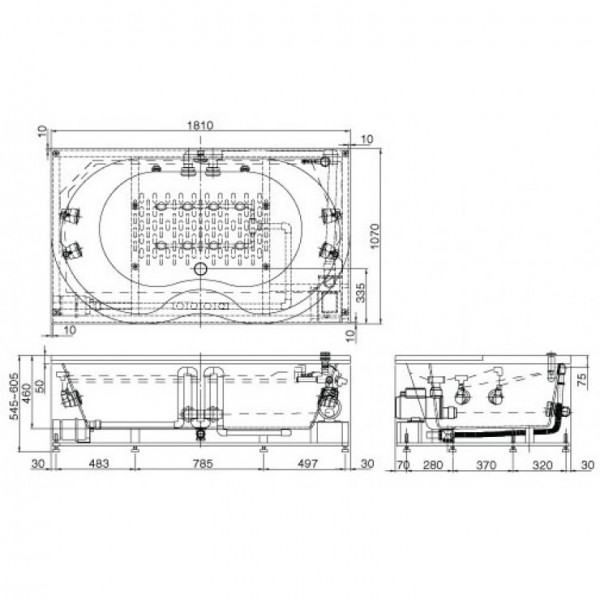 Bồn tắm massage Inax MSBV-1800N (MSBV1800N)