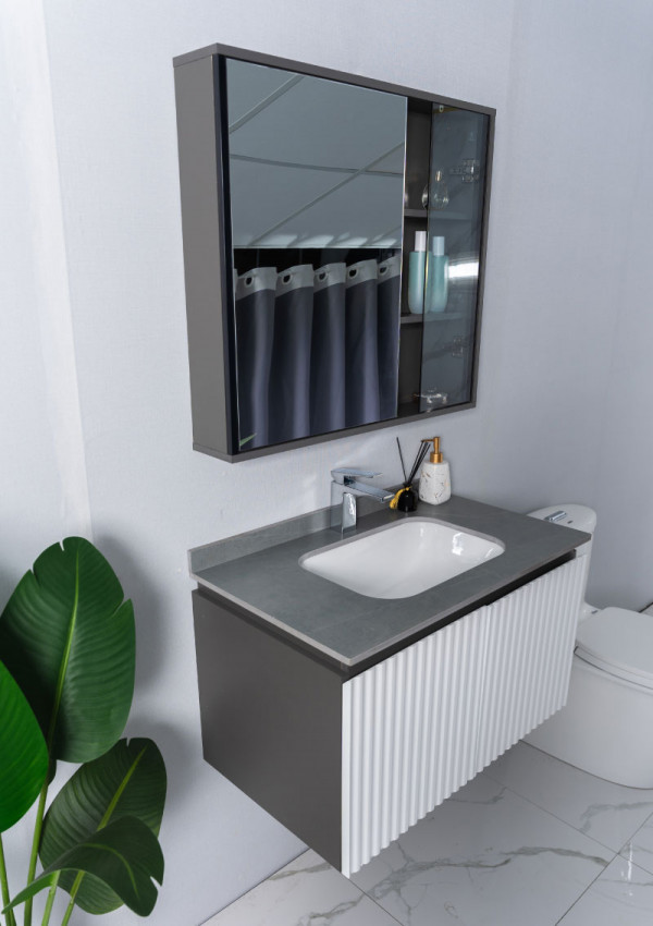 Bộ tủ chậu và tủ gương led size 800mm MOWOEN MW6620-80