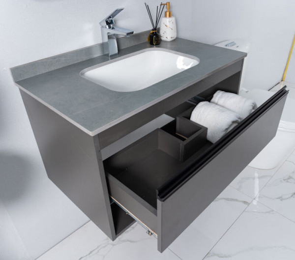 Bộ tủ chậu và tủ gương led size 800mm MOWOEN MW6618-80