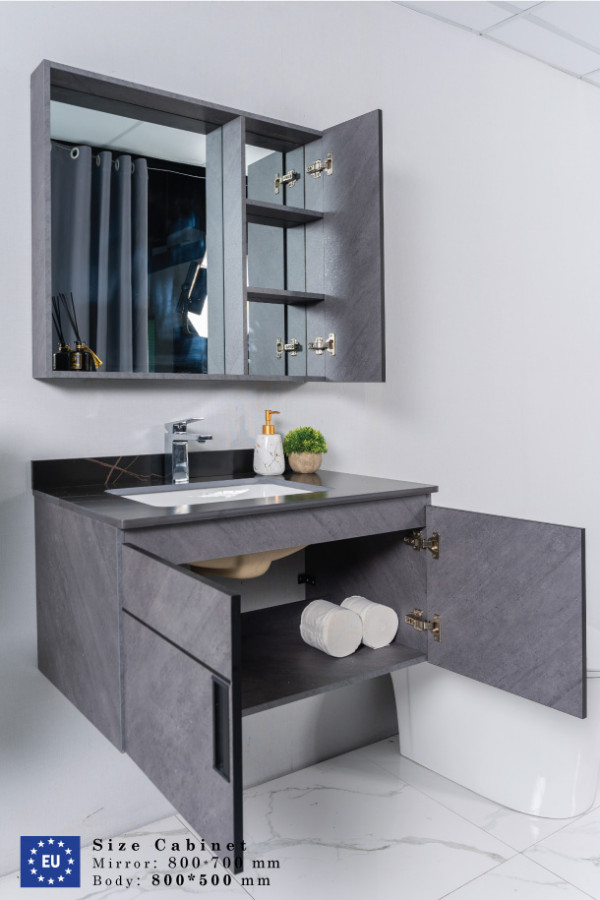 Bộ tủ chậu và tủ gương size 800mm MOWOEN MW6936-80