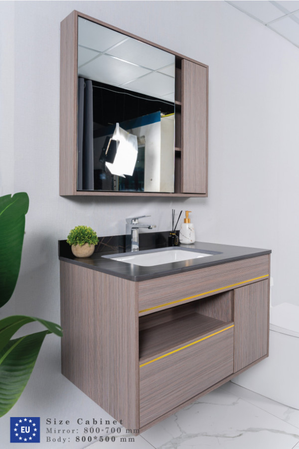 Bộ tủ chậu và tủ gương size 800mm MOWOEN MW6911-80