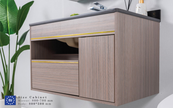 Bộ tủ chậu và tủ gương size 800mm MOWOEN MW6911-80