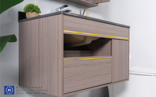 Bộ tủ chậu và tủ gương size 800mm MOWOEN MW6911-80