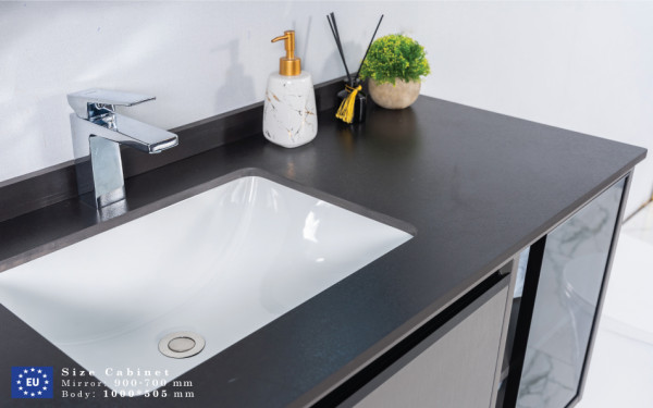 Bộ tủ chậu và tủ gương led size 1000mm MOWOEN MW6635B-100