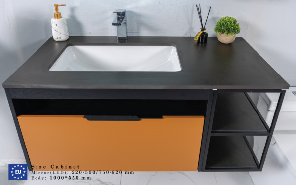 Bộ tủ chậu và tủ gương led size 1000mm MOWOEN MW6622-100