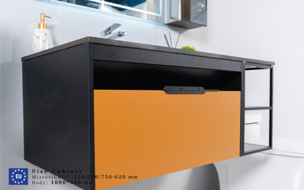 Bộ tủ chậu và tủ gương led size 1000mm MOWOEN MW6622-100