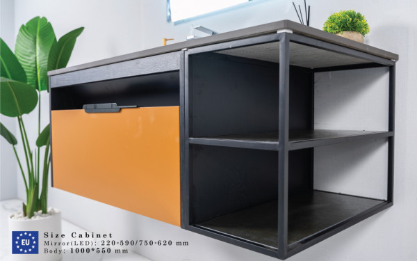 Bộ tủ chậu và tủ gương led size 1000mm MOWOEN MW6622-100