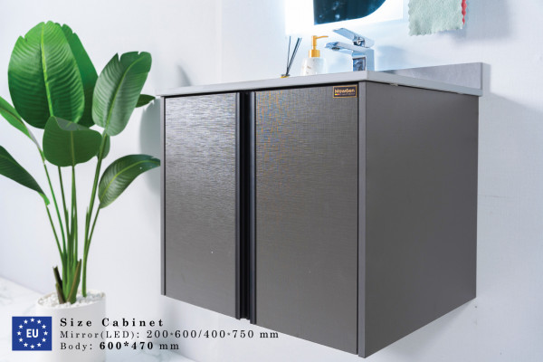 Bộ tủ chậu và tủ gương led size 600mm MOWOEN MW6602-60