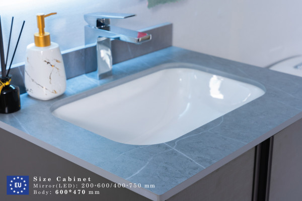 Bộ tủ chậu và tủ gương led size 600mm MOWOEN MW6602-60