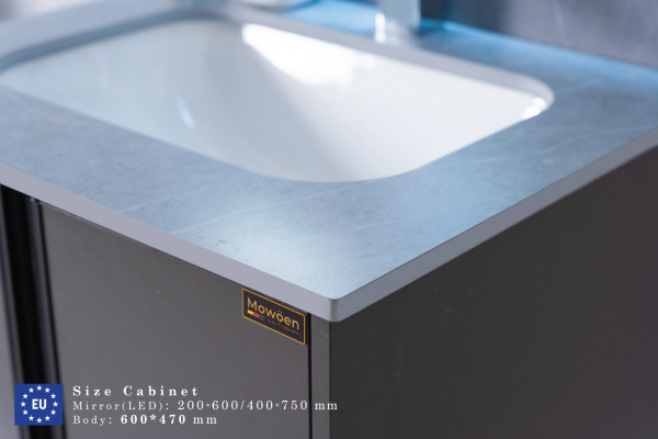 Bộ tủ chậu và tủ gương led size 600mm MOWOEN MW6602-60