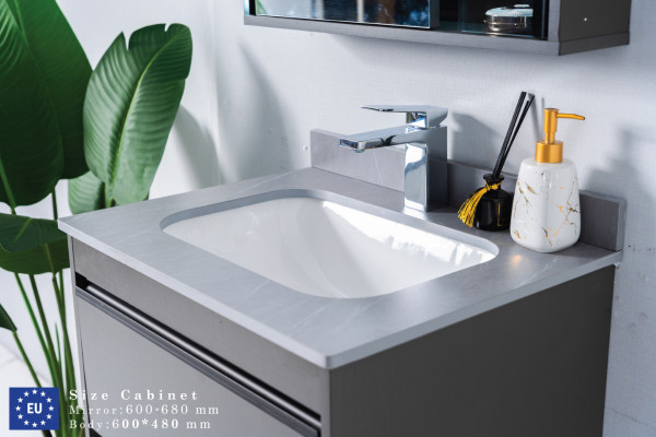 Bộ tủ chậu và tủ gương led size 600mm MOWOEN MW6618-60