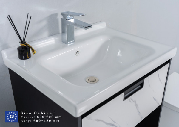 Bộ tủ chậu và tủ gương size 600mm MOWOEN MW6953-60