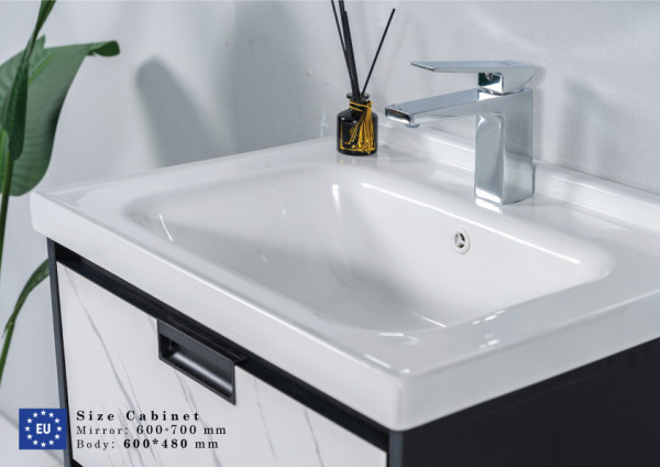 Bộ tủ chậu và tủ gương size 600mm MOWOEN MW6953-60