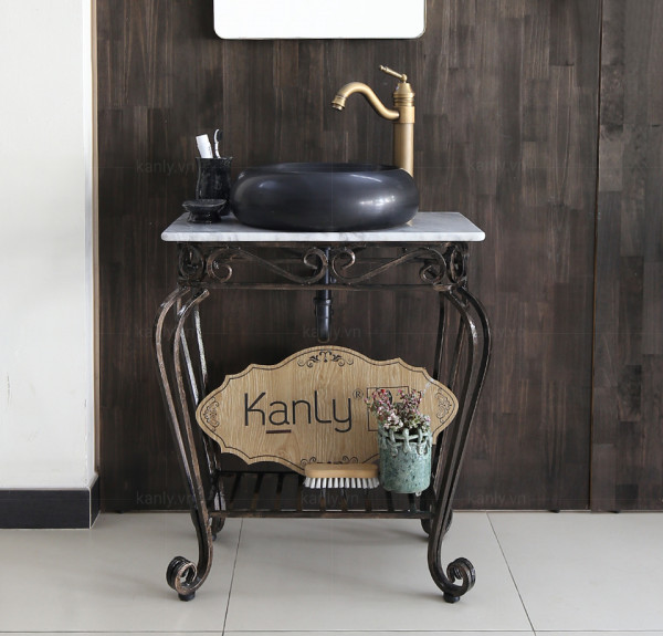 Chậu lavabo đặt bàn Kanly đá Marble tự nhiên MAR122V