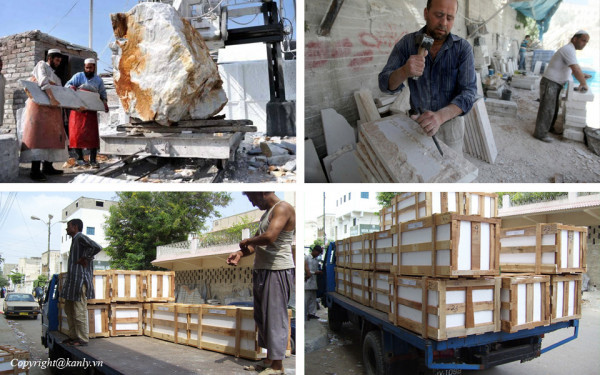 Chậu lavabo đặt bàn Kanly đá Marble tự nhiên MAR133N