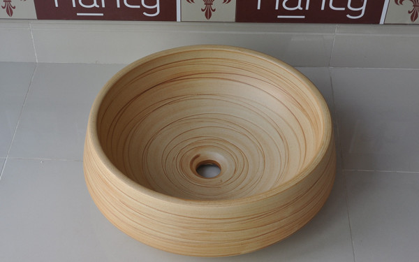 Chậu lavabo đặt bàn Kanly sứ hoa văn SU008