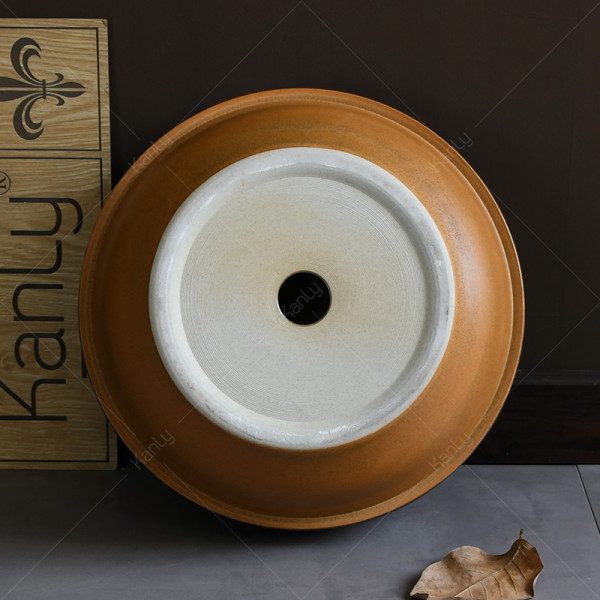 Chậu lavabo đặt bàn Kanly sứ hoa văn SU311