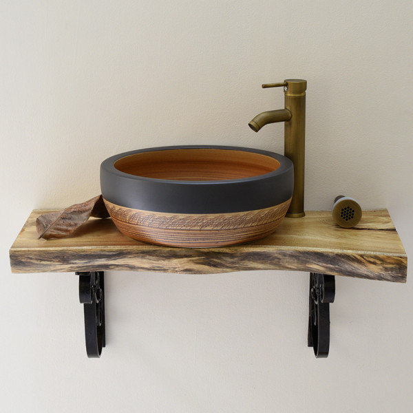 Chậu lavabo đặt bàn Kanly sứ hoa văn SU015