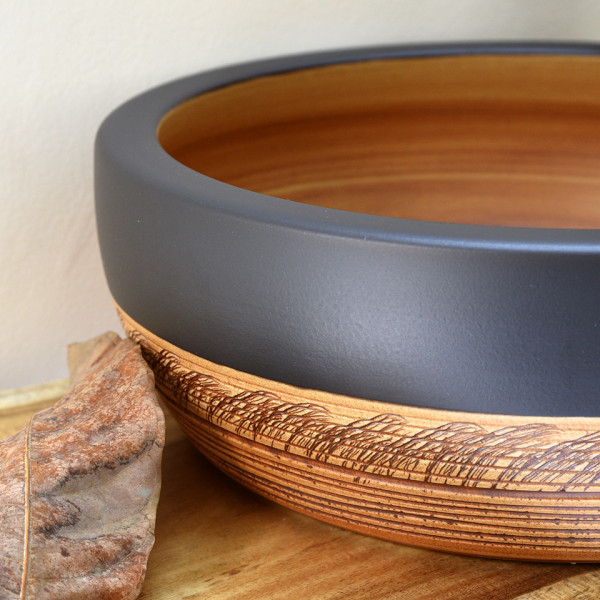 Chậu lavabo đặt bàn Kanly sứ hoa văn SU015