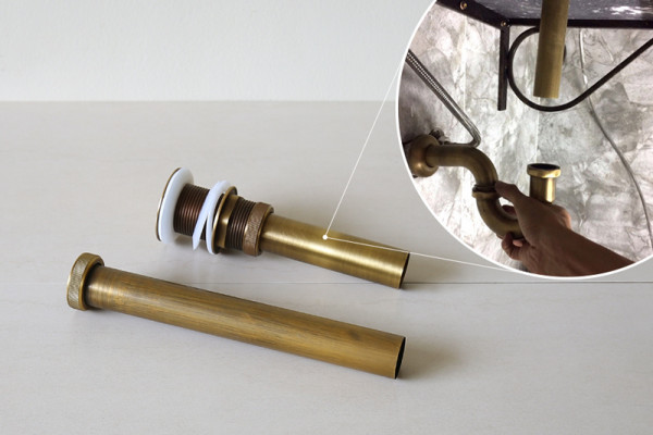 Ống nối đầu xả lavabo 25cm Kanly GCX01PK