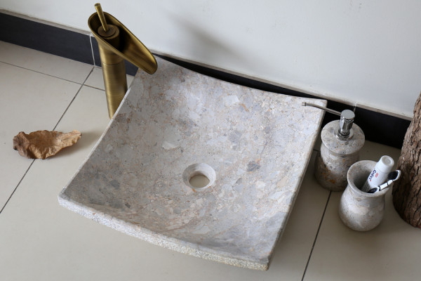 Chậu lavabo đặt bàn Kanly đá tự nhiên MAR3