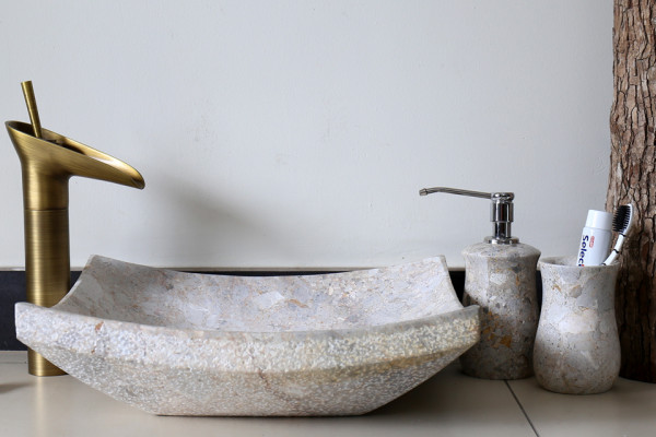 Chậu lavabo đặt bàn Kanly đá tự nhiên MAR3