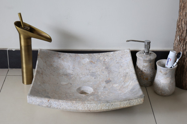 Chậu lavabo đặt bàn Kanly đá tự nhiên MAR3