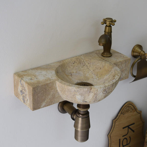 Chậu lavabo đặt bàn Kanly đá nhỏ mini MAR6M